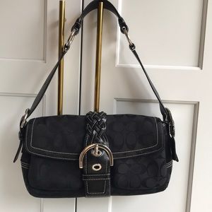 Coach Soho bag in signature black fabric